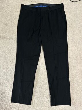 Classic Black Men's Dress Pants - Tailored Straight Fit